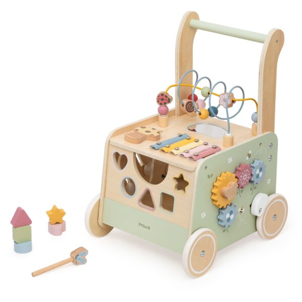 VIGA PolarB Drewniany Chodzik Pchacz Edukacyjny Sorter Ksylofon Kostka 12m - 014