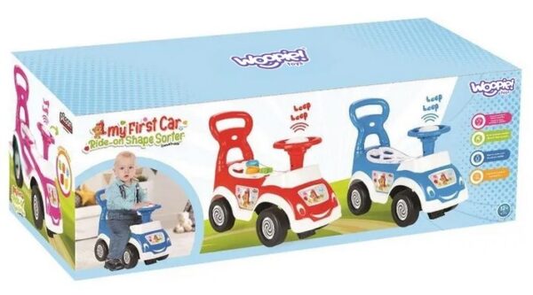 WOOPIE Jeździk 4w1 Sorter Pchacz Chodzik + Klakson Schowek - 008