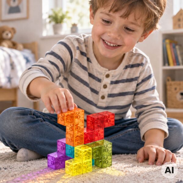 Woopie Klocki magnetyczne Tetris 3D układanka konstrukcyjna
