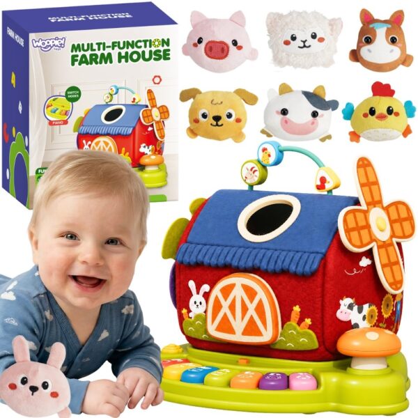 WOOPIE BABY Interaktywny Domek Farma Sorter Pianinko + 7 Pluszaków Edukacyjny - 001 WOOPIE BABY Interaktywny Domek Farma Sorter Pianinko + 7 Pluszaków Edukacyjny - 001