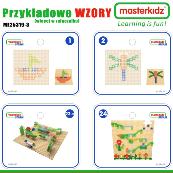 MASTERKIDZ Drewniany Stół Edukacyjny + AKCESORIA STEM WALL + 359 el.