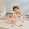 VIGA Drewniany Zestaw do Prania Suszarka Ubranka Klamerki Montessori 27 el