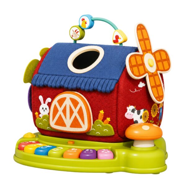 WOOPIE BABY Interaktywny Domek Farma Sorter Pianinko + 7 Pluszaków Edukacyjny - 003