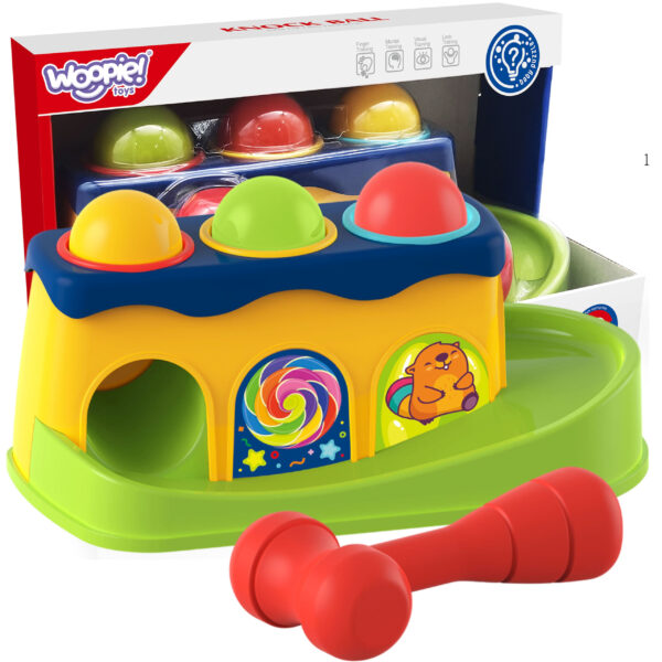 WOOPIE BABY Kolorowa Przebijanka Wbijanka z Młoteczkiem Montessori - 001