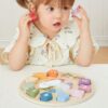 Viga Drewniany Zegar Sorter Kształtów Edukacyjny 18m+ - 004