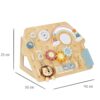 WOOPIE GREEN  Tablica Manipulacyjna Edukacyjna Sensoryczna Domek Montessori 2w1 8 el. - 011
