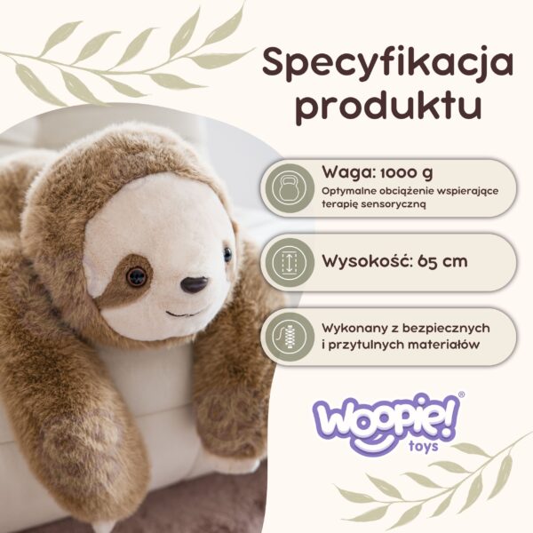 WOOPIE Leniwiec Obciążeniowy Pluszak Sensoryczny 1kg - 008