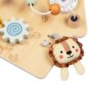 WOOPIE GREEN  Tablica Manipulacyjna Edukacyjna Sensoryczna Domek Montessori 2w1 8 el. - 013