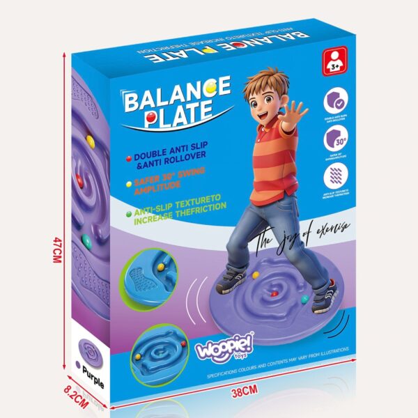 WOOPIE Okrągła Deska do Balansowania Fioletowa Dysk Równoważnia Labirynt - 006
