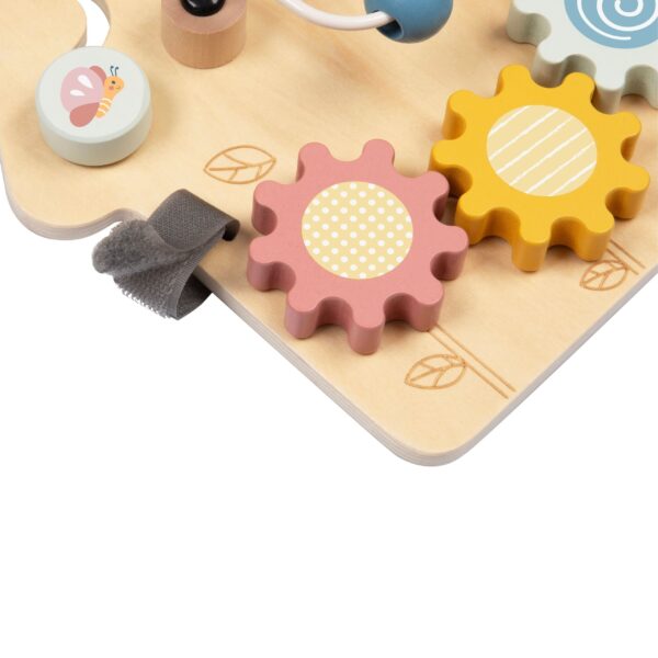 WOOPIE GREEN  Tablica Manipulacyjna Edukacyjna Sensoryczna Domek Montessori 2w1 8 el. - 014