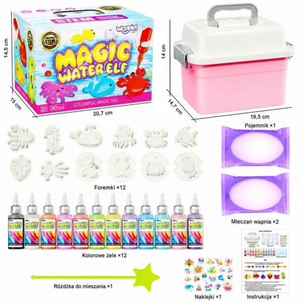 WOOPIE Zestaw Kreatywny Magiczny Wodny Świat Do Tworzenia Żelowych Figurek 30 el.