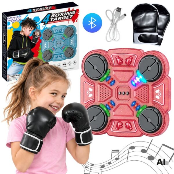 WOOPIE Tarcza Bokserska Inteligentna Muzyczna Bluetooth RÓŻOWA 11 el. - 001