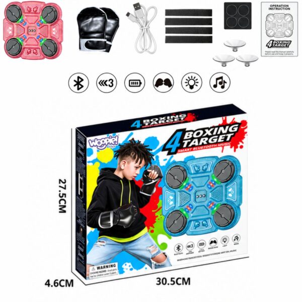 WOOPIE Tarcza Bokserska Inteligentna Muzyczna Bluetooth RÓŻOWA 11 el. - 006
