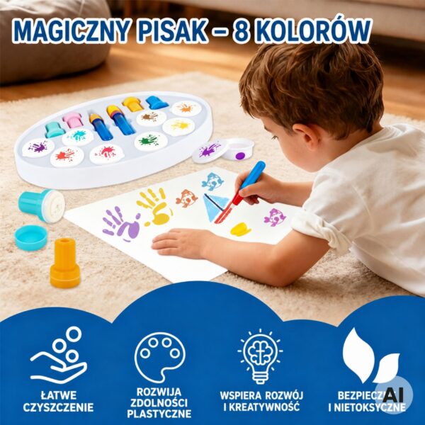 WOOPIE Magiczny Zestaw do Malowania Pisaki i Stempelki 30 el. - 003