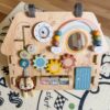 WOOPIE GREEN  Tablica Manipulacyjna Edukacyjna Sensoryczna Domek Montessori 2w1 8 el. - 004