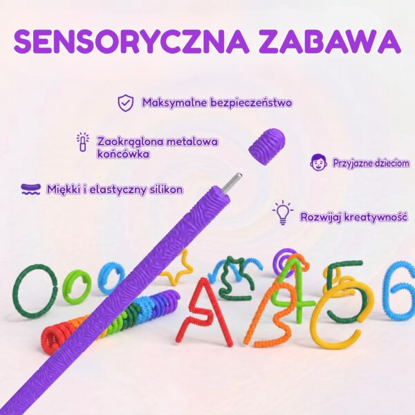 WOOPIE Patyczki Sensoryczne Antystresowe Zestaw 8 el. Różne Struktury - 002