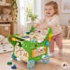 VIGA Drewniany Pchacz Edukacyjny Krokodylek 12w1 - 003