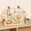 WOOPIE GREEN  Tablica Manipulacyjna Edukacyjna Sensoryczna Domek Montessori 2w1 8 el. - 006