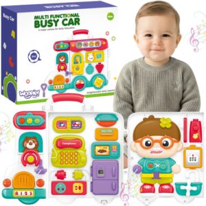 WOOPIE  BABY Interaktywna Tablica Manipulacyjna Chłopiec Busy Car 3w1 Walizka Sensoryczna