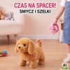 WOOPIE Interaktywny Brązowy Piesek na Smyczy z Akcesoriami