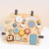 WOOPIE GREEN  Tablica Manipulacyjna Edukacyjna Sensoryczna Domek Montessori 2w1 8 el. - 007