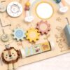 WOOPIE GREEN  Tablica Manipulacyjna Edukacyjna Sensoryczna Domek Montessori 2w1 8 el. - 008