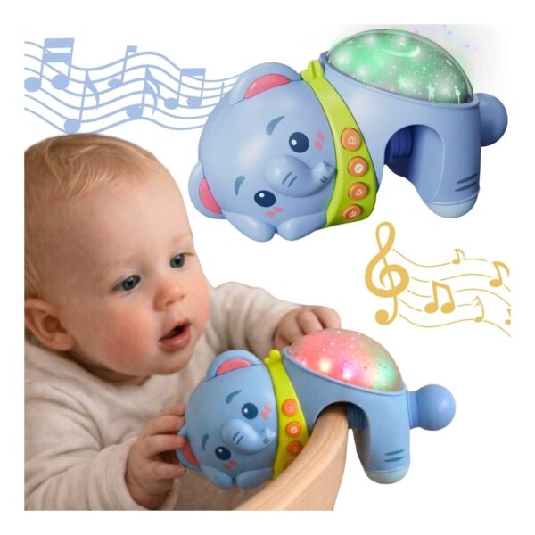 WOOPIE BABY Projektor Gwiazd Rzutnik Lampka Nocna dla Dzieci Słonik